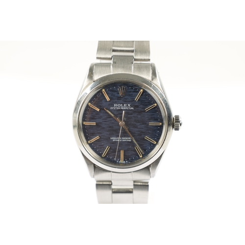 651 - A GENTLEMAN’S 1970’S STEEL ROLEX OYSTER WRISTWATCH WITH RARE MOSAIC DIAL on steel oyster bracelet, t... 