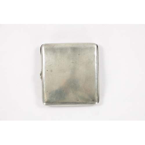 666 - A 19TH CENTURY SILVER AND ENAMEL CIGARETTE CASE the lid depicting a nude lady and an Eastern man. (8... 