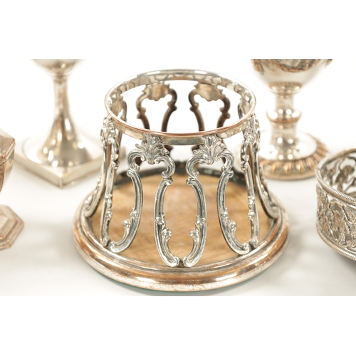 687 - A COLLECTION OF LATE 18TH/19TH CENTURY OLD SHEFFIELD AND OTHER SILVER PLATED WARES comprising three ... 