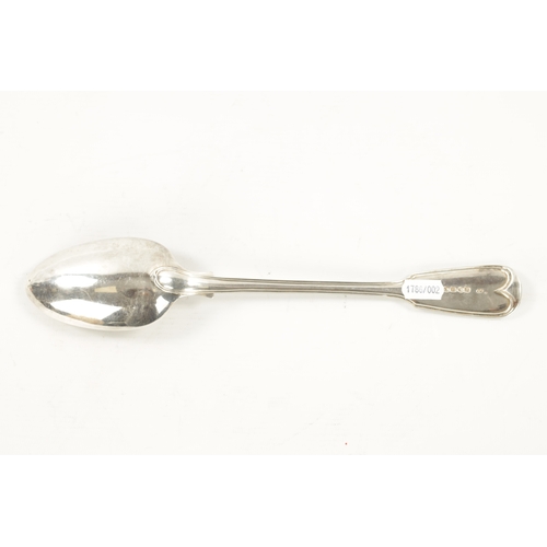 689 - A VICTORIAN SILVER FIDDLE AND THREAD PATTERN STRAINING SPOON with removable pierced bowl centre. Lon... 