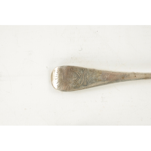 691 - THREE GEORGE II SCOTTISH SILVER TABLESPOONS app. 162g - Edward Lothian, 1739 (20cm long )