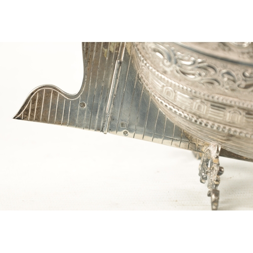 697 - A LATE 19TH CENTURY CONTINENTAL SILVER NEFF WITH ENGLISH IMPORT MARKS the silver two-masted ship wit... 