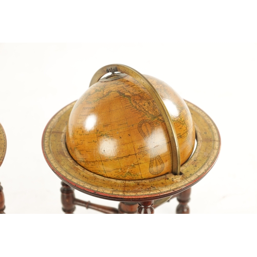 780 - A RARE PAIR OF SMALL REGENCY J & W NEWTON GLOBES the 5 1/2