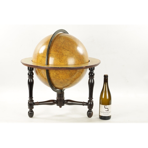 781 - A 19TH CENTURY 16” CARY CELESTIAL LIBRARY GLOBE on mahogany stand with turned baluster legs (58cm hi... 