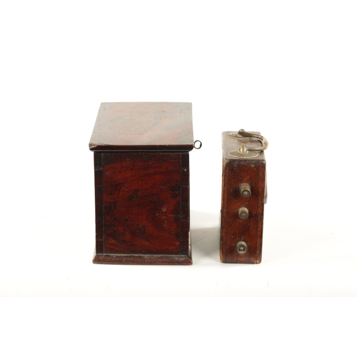 785 - A 19TH CENTURY MAHOGANY CASED SIGNED ELECTRIC VOLTMETER with engraved calibrated dial together with ... 