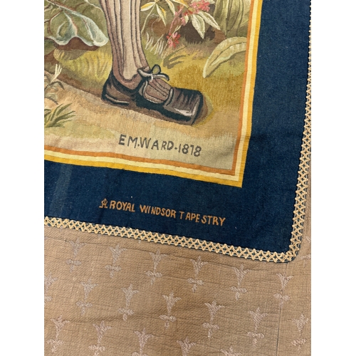 1024 - E.M. WARD RA 1878 A FINELY EMBROIDERED TAPESTRY ENTITLED ‘THE ROYAL WINDSOR TAPESTRY’ depicting a fa... 