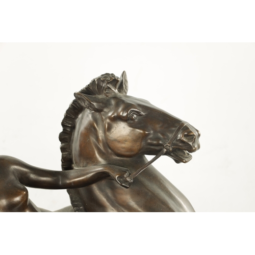 1026 - ATT. ANTON GRATH. AN EARLY 20TH CENTURY BRONZE SCULPTURE depicting Diana on horseback. (69cm high )