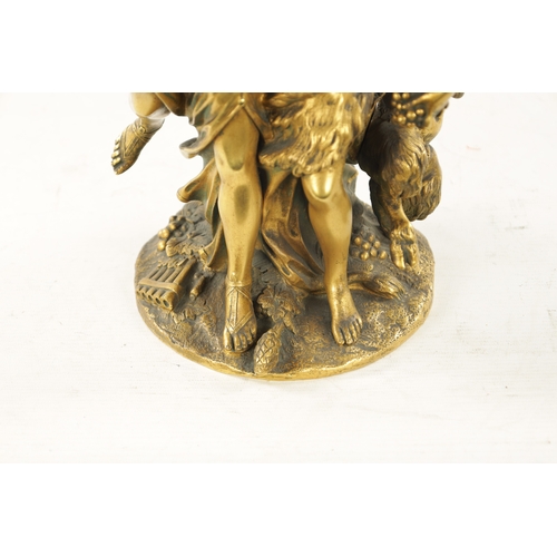 1030 - AFTER CLAUDE MICHEL CLODION, A 19TH CENTURY GILT BRONZE FIGURAL SCULPTURE depicting dancing females ... 