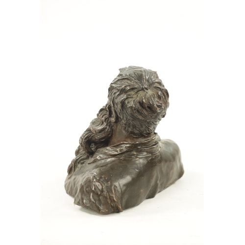 1036 - VINCENZO GEMITO (1852-1929). A LATE 19TH CENTURY PATINATED BRONZE BUST. Self Portrait, signed on rev... 