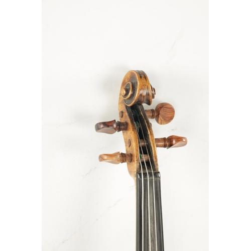 1109 - AN ANTIQUE VIOLIN with one-piece back and old label (Back measures 36.2cm )