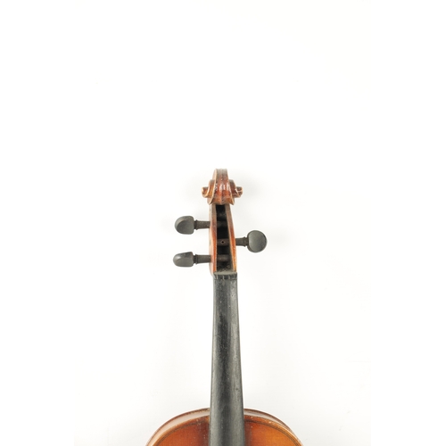 1110 - AN OLD FRENCH VIOLIN LABELLED MEDIO FINO with one-piece back, together with another cased violin (2)... 