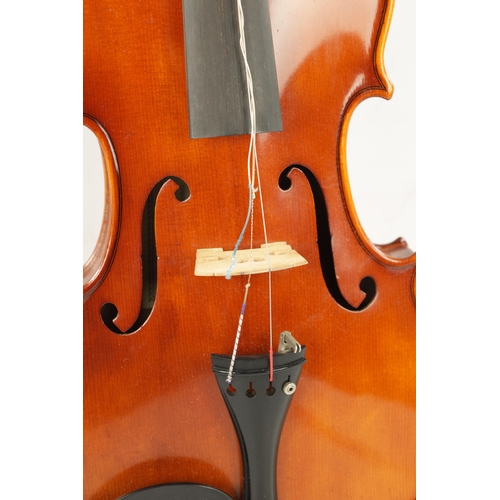 1111 - A CASED GERMAN VIOLA LABELLED BENEDIKT LANG, DATED 1982 with two-piece back, comes with bow. (Length... 