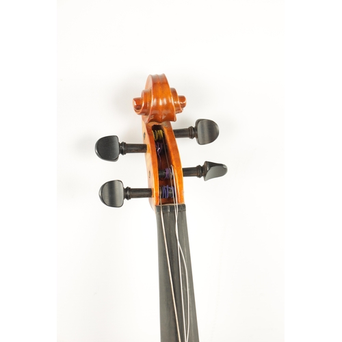 1111 - A CASED GERMAN VIOLA LABELLED BENEDIKT LANG, DATED 1982 with two-piece back, comes with bow. (Length... 