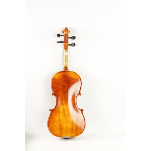 1111 - A CASED GERMAN VIOLA LABELLED BENEDIKT LANG, DATED 1982 with two-piece back, comes with bow. (Length... 