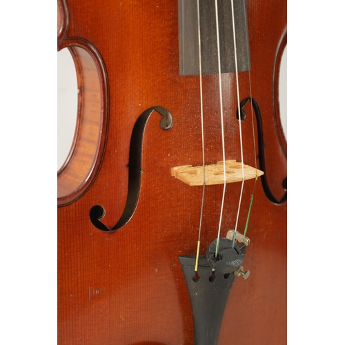 1112 - A CASED VIOLIN LABELLED JEAN BAPTISTE COLIN, ANNEE 1901 with two piece back (Length of back is 36cm)