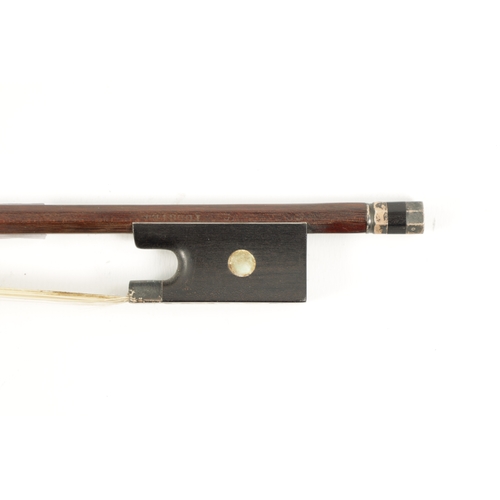 1116 - AN ANTIQUE VIOLIN BOW SIGNED CARRODUS with ebony frog (74.6cm long)