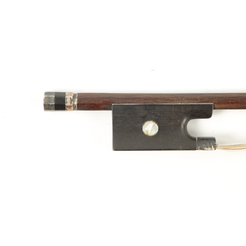 1116 - AN ANTIQUE VIOLIN BOW SIGNED CARRODUS with ebony frog (74.6cm long)