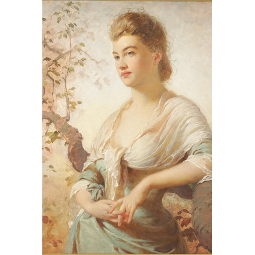 1130 - GEORGE ELGAR HICKS, RBA (1824-1914) PORTRAIT OIL ON CANVAS. Portrait of a lady, signed and dated low... 