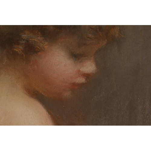 1150 - JANET CUMBRAE STEWART (AUSTRALIAN, 1883 - 1960) PASTEL ON PAPER depicting a nude child - in glazed g... 