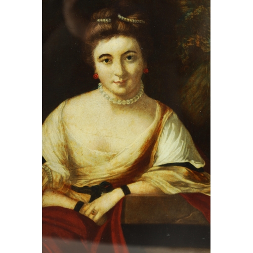 1188 - AN 18TH CENTURY REVERSE PAINTED MEZZOTINT after Charles Spooner and depicting 'Miss Nelly O'Brien'. ... 