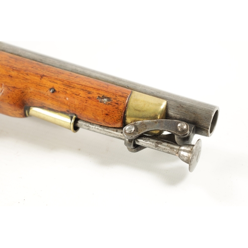 794 - A WILLIAM IV SEA SERVICE FLINTLOCK PISTOL with plain steel barrel and tang, border engraved flat bev... 