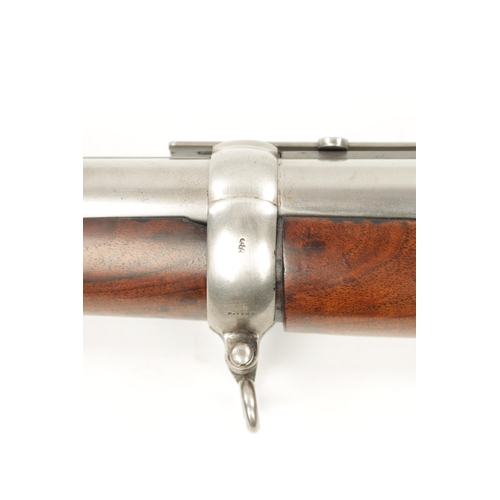 802 - A RARE 19TH CENTURY SWINBURN & SON JACOBS PERCUSSION RIFLE WITH BAYONET the two rifled barrels fitte... 