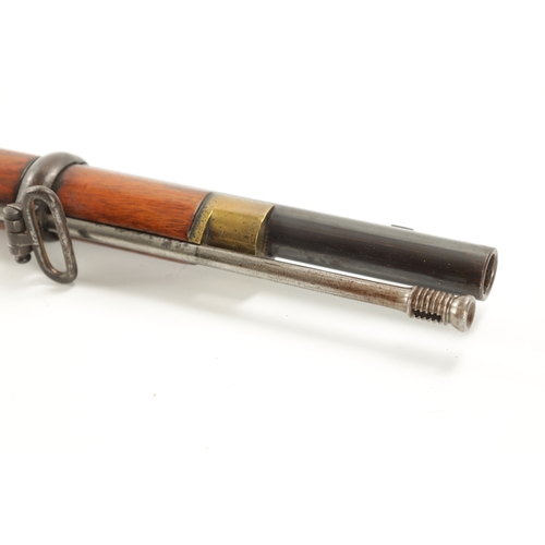 805 - A MID 19TH CENTURY ENFIELD 1860 PATTERN THREE BAND PERCUSSION MUSKET BY TOWER having a 96cm barrel w... 