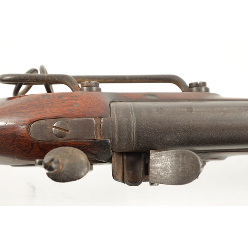 806 - A BRITISH HEAVY CAVALRY FLINTLOCK CARBINE BY TOWER having a browned sighted barrel, flat bevelled lo... 