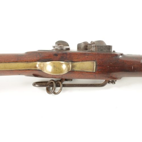 806 - A BRITISH HEAVY CAVALRY FLINTLOCK CARBINE BY TOWER having a browned sighted barrel, flat bevelled lo... 