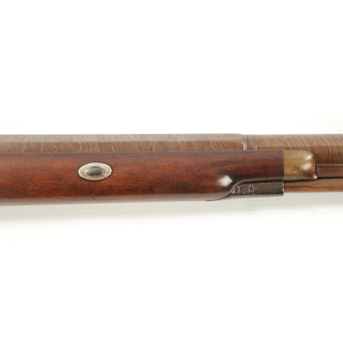 807 - THOMAS FLETCHER. A 19TH CENTURY PERCUSSION FOWLING GUN with a 42