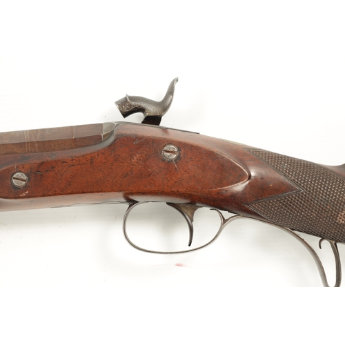 807 - THOMAS FLETCHER. A 19TH CENTURY PERCUSSION FOWLING GUN with a 42