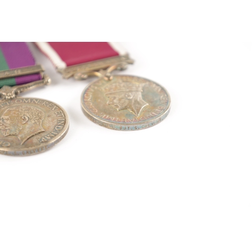 826 - A PAIR OF MEDALS. GVR GERAL SERVICE MEDAL 1918 AND AN ARMY LONG SERVICE AND GOOD CONDUCT MEDAL both ... 