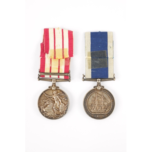 829 - A GEORGE VI NAVAL GENERAL SERVICE MEDAL WITH PALESTINE 1936-1939 CLASP AND ROYAL NAVY LONG SERVICE p... 