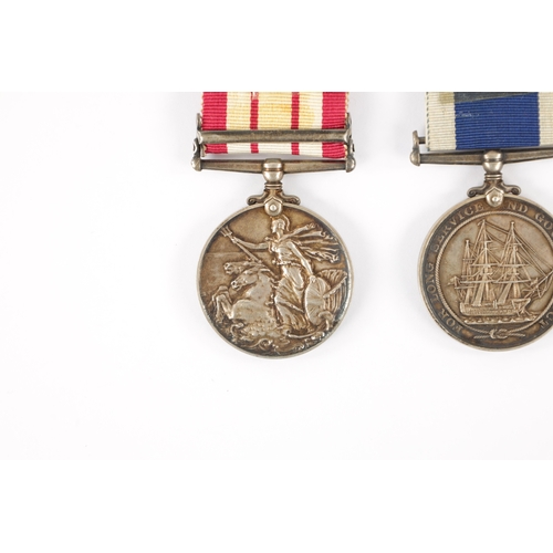 829 - A GEORGE VI NAVAL GENERAL SERVICE MEDAL WITH PALESTINE 1936-1939 CLASP AND ROYAL NAVY LONG SERVICE p... 