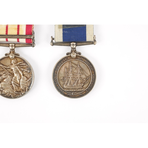 829 - A GEORGE VI NAVAL GENERAL SERVICE MEDAL WITH PALESTINE 1936-1939 CLASP AND ROYAL NAVY LONG SERVICE p... 