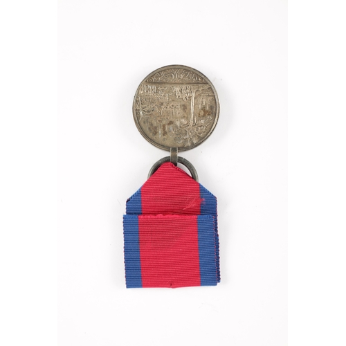 830 - AN HONOURABLE EAST INDIA COMPANY SILVER MEDAL FOR BURMA 1824-26 with blue and red ribbon (38mm diame... 