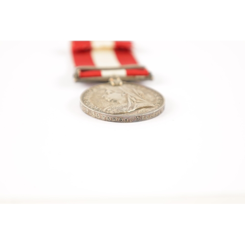 831 - CANADA GENERAL SERVICE MEDAL WITH ONE CLASP presented to Pte. S. Laraway, Missisquoi. H.G. The clasp... 