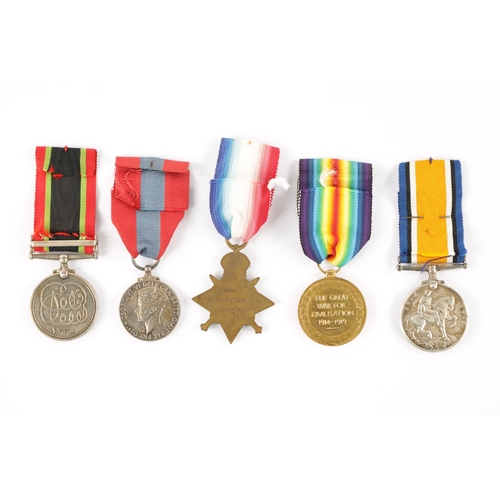 834 - A GROUP OF FIVE WW1 MEDALS presented to 2359 PTE. WILLIAM CHARLES BARR, LAN. FUS. Comprising of The ... 