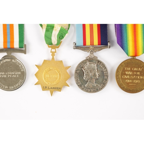 838 - A COLLECTION OF SIX VARIOUS MEDALS including a Gulf War Medal presented to 24643958 PTE D J DRAIN RA... 