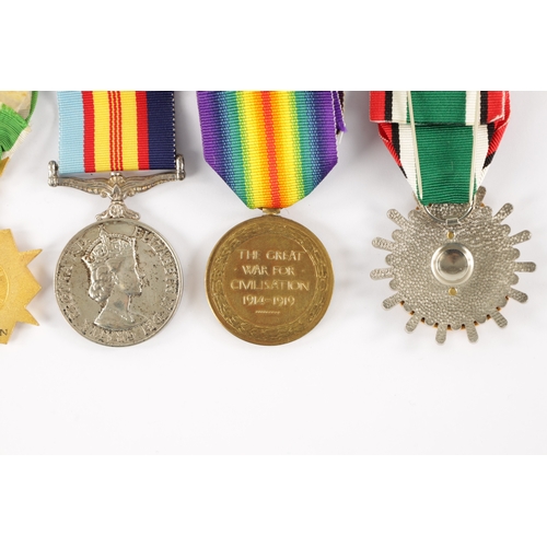 838 - A COLLECTION OF SIX VARIOUS MEDALS including a Gulf War Medal presented to 24643958 PTE D J DRAIN RA... 