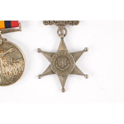 840 - A SILVER KIMBERLEY STAR MEDAL AND A QUEENS SOUTH AFRICAN MEDAL presented to 6595 PTE. J. BRADLEY. YO... 