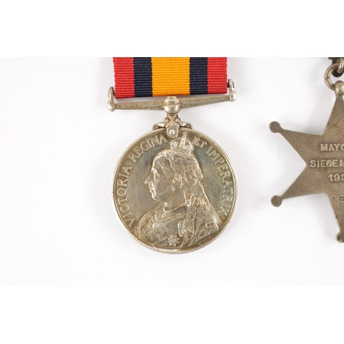 840 - A SILVER KIMBERLEY STAR MEDAL AND A QUEENS SOUTH AFRICAN MEDAL presented to 6595 PTE. J. BRADLEY. YO... 