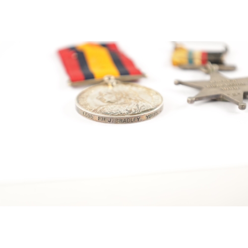 840 - A SILVER KIMBERLEY STAR MEDAL AND A QUEENS SOUTH AFRICAN MEDAL presented to 6595 PTE. J. BRADLEY. YO... 