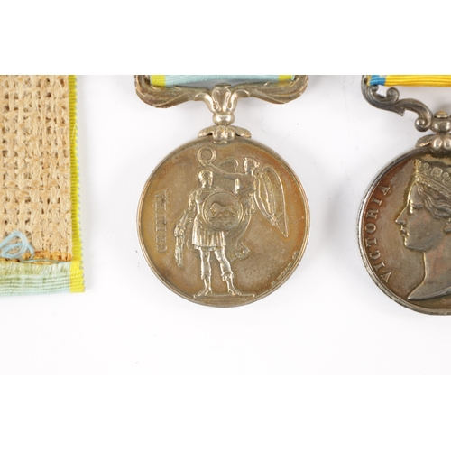 843 - A CRIMEA 1854-56 MEDAL WITH THREE CLASPS presented to J. LYNCH. 57TH REGT. With three clasps for 'SE... 