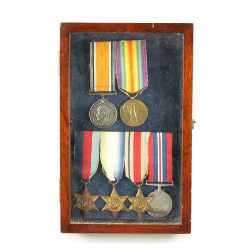 845 - A CASED GROUP OF 1ST AND 2ND WORLD WAR MEDALS awarded to 218541 SPR.J. DIXON. R.E. Comprising of a W... 