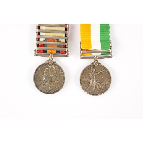 847 - QUEENS SOUTH AFRICA MEDAL 1899-1902 WITH FIVE CLASPS, AND A BOER WAR MEDAL presented to 70450 GNR. F... 