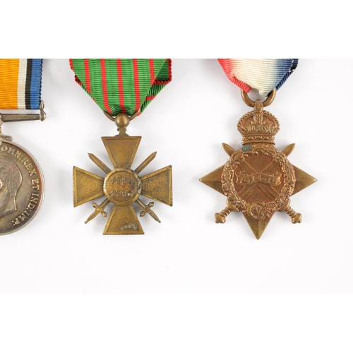 851 - A GROUP OF FOUR WW1 MEDALS comprising of a Long Service Medal awarded to 56199. S.SJT J. SIMPSON. R.... 