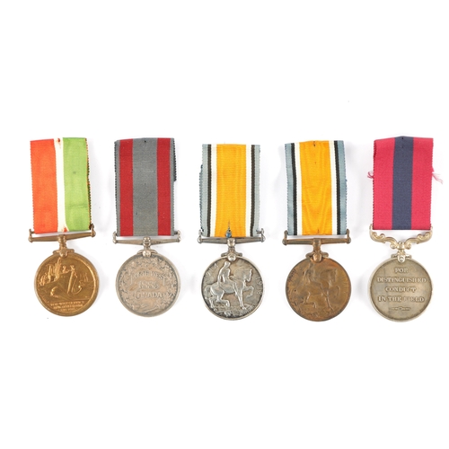 853 - A COLLECTION OF FIVE WAR MEDALS comprising of a British War Medal, and a Mercantile Marine Medal bot... 