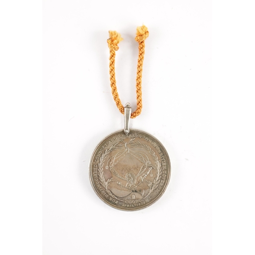 854 - AN HONOURABLE EAST INDIAN COMPANY SILVER MEDAL FOR THE COORG REBELLION 1837 with suspension loop and... 