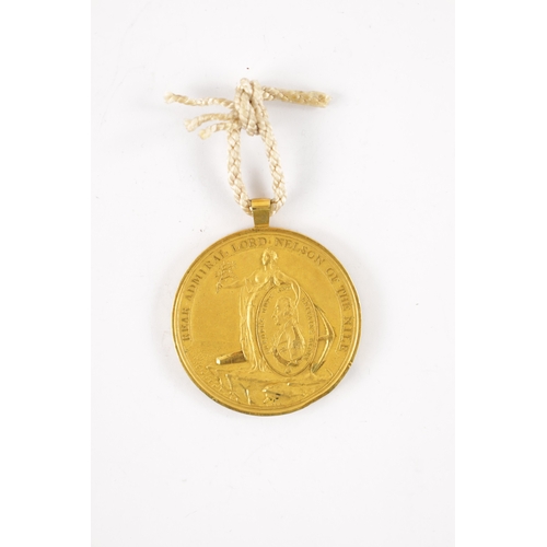 856 - A GILT BRONZE ALEXANDER DAVISON’S MEDAL OF THE NILE 1798 inscription ‘A TRIBUTE OF REGARD FROM ALEXR... 